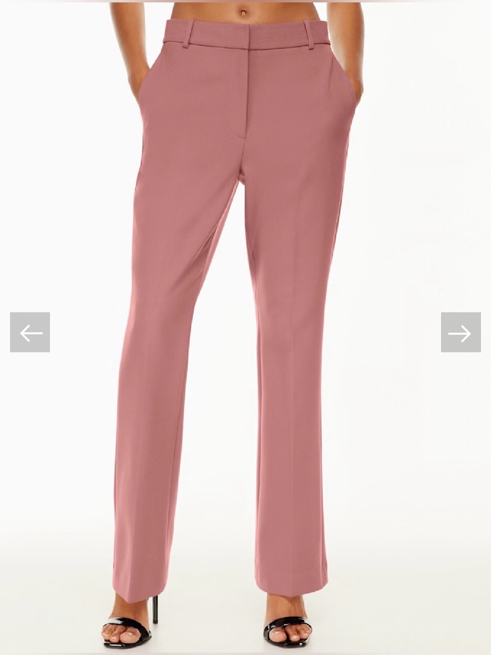 NWT Aritzia Babaton Program High Rise Flare Leg Dress Trousers in Dusty Rose 0